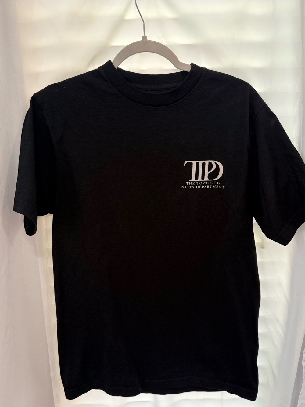 Taylor Swift Black Short Sleeve Graphic Tee with White Logo